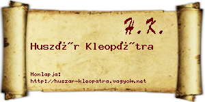 Huszár Kleopátra névjegykártya